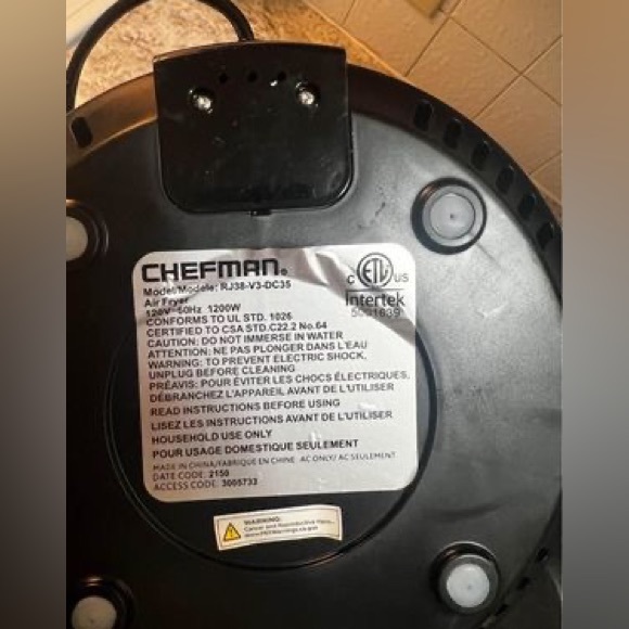 Chefman TurboFry 3.6qt Air Fryer - Picture 3 of 3